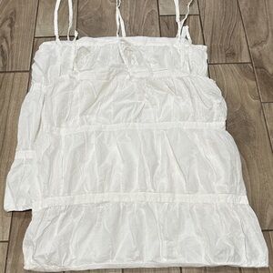 Pottery Barn white Hadley ruched EURO pillow shame (2)
